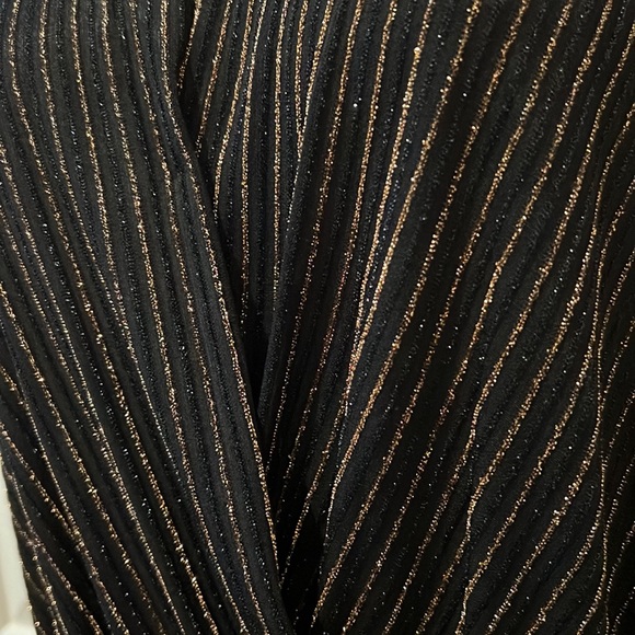 NWT - Michael Kors Black + Gold Blouse - Picture 5 of 7